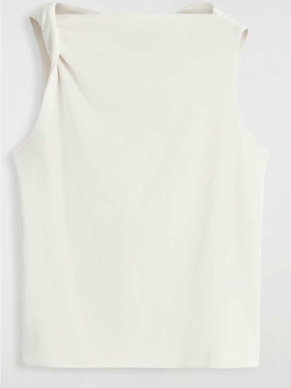 COS Cream Asymmetric Shoulder Sleeveless Tank